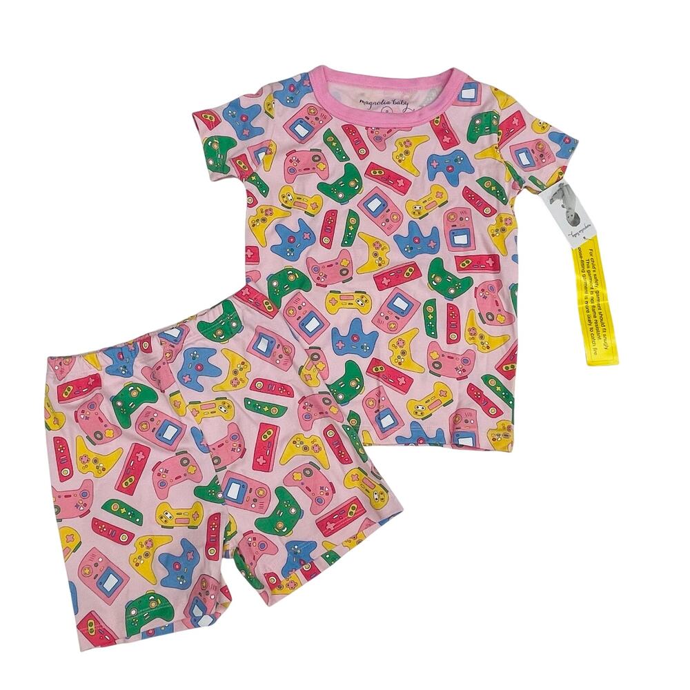 NWT Magnolia Baby Size 8 Pink Gamer Short PJs